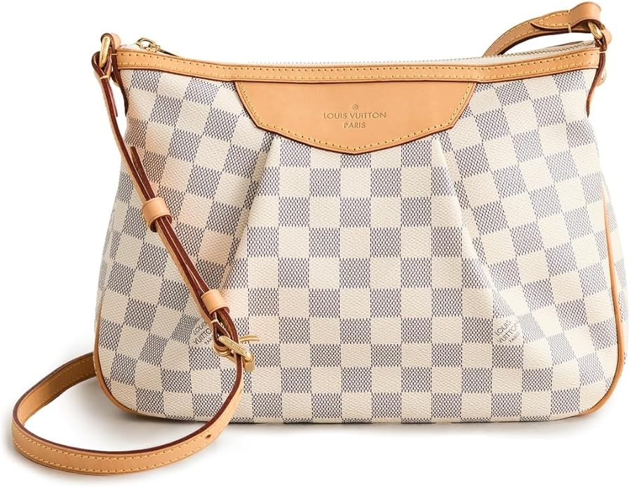 Women's Pre-Loved Louis Vuitton Damier Azur Siracusa PM Crossbody Bag